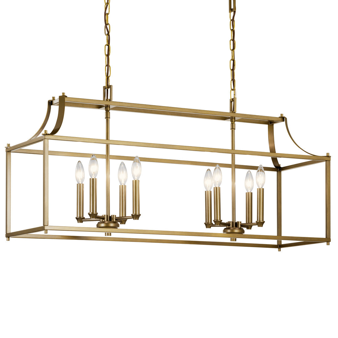 Kichler Canada - 42497NBR - Eight Light Linear Chandelier - Morrigan - Natural Brass