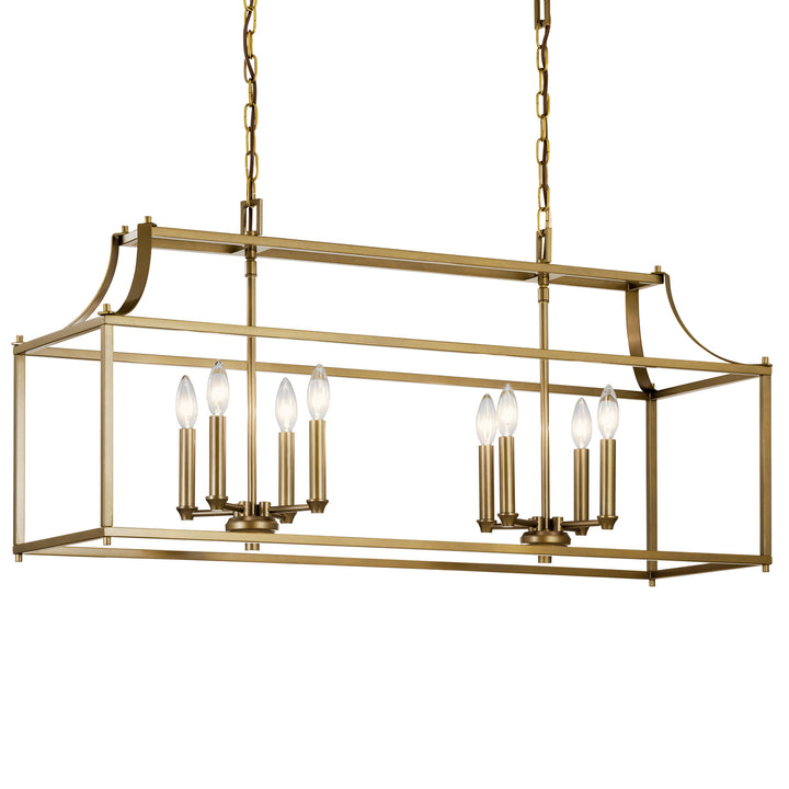 Kichler Canada - 42497NBR - Eight Light Linear Chandelier - Morrigan - Natural Brass
