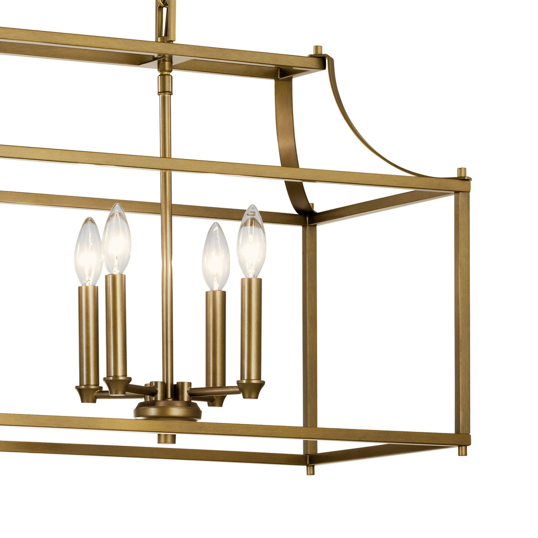 Kichler Canada - 42497NBR - Eight Light Linear Chandelier - Morrigan - Natural Brass