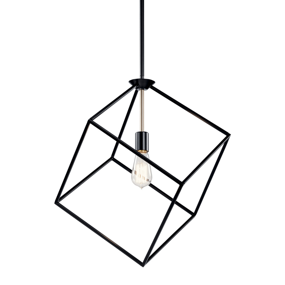 Kichler Canada - 42525BK - One Light Pendant - Cartone - Black