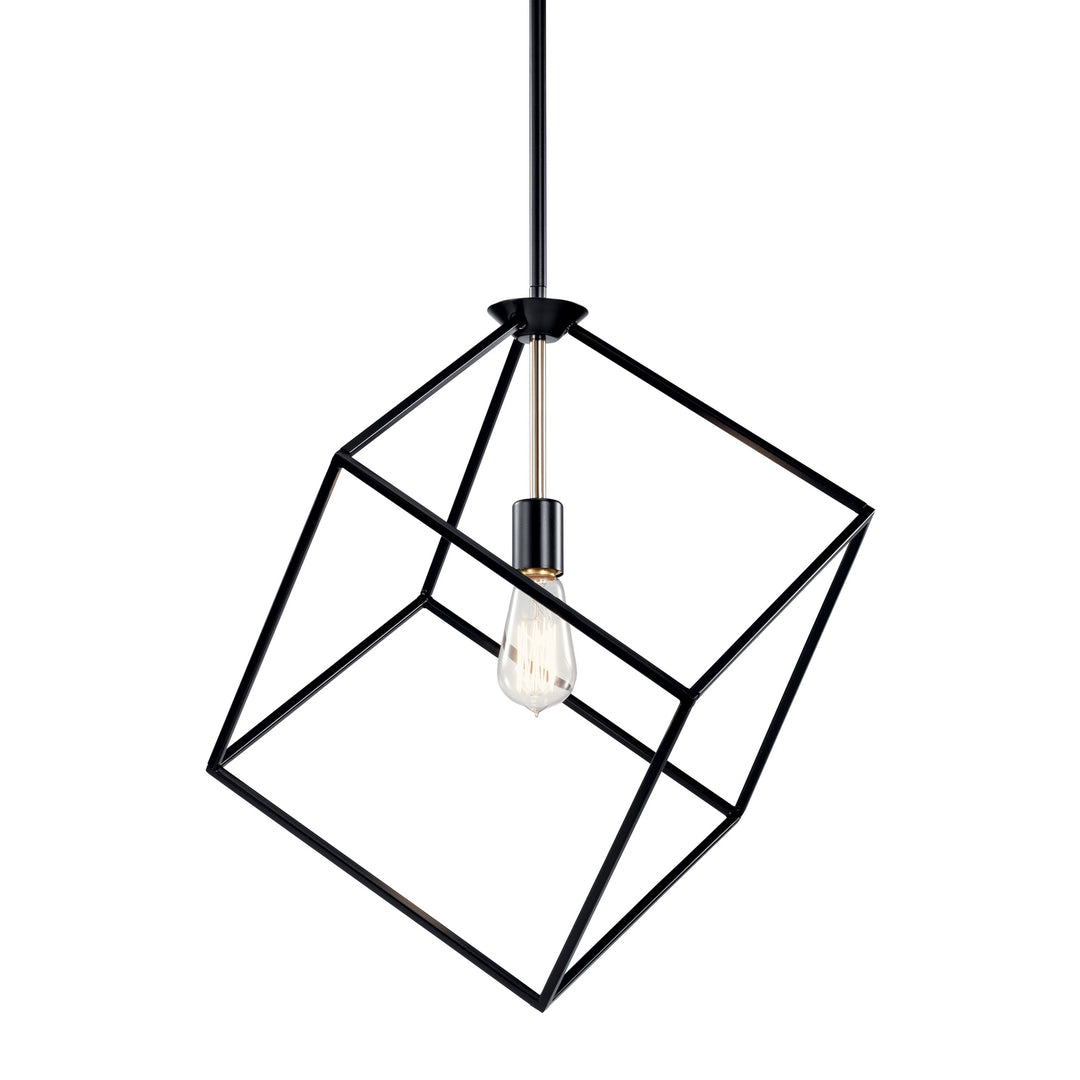Kichler Canada - 42525BK - One Light Pendant - Cartone - Black