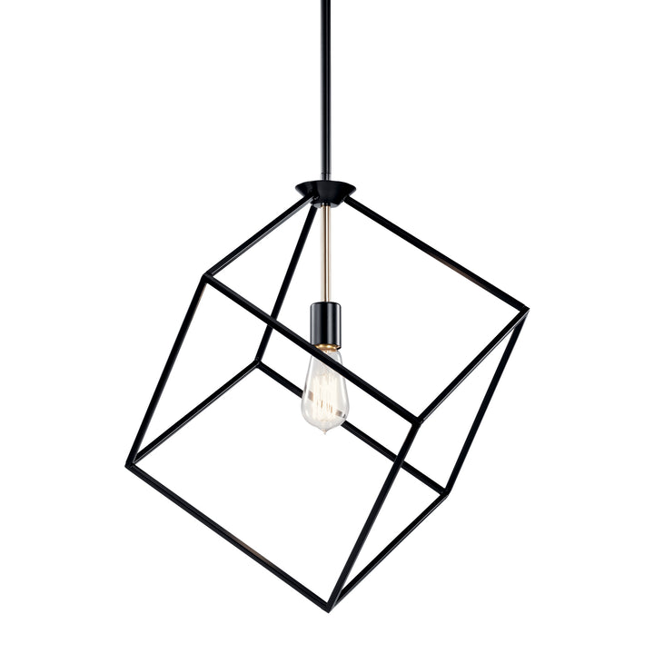 Kichler Canada - 42525BK - One Light Pendant - Cartone - Black