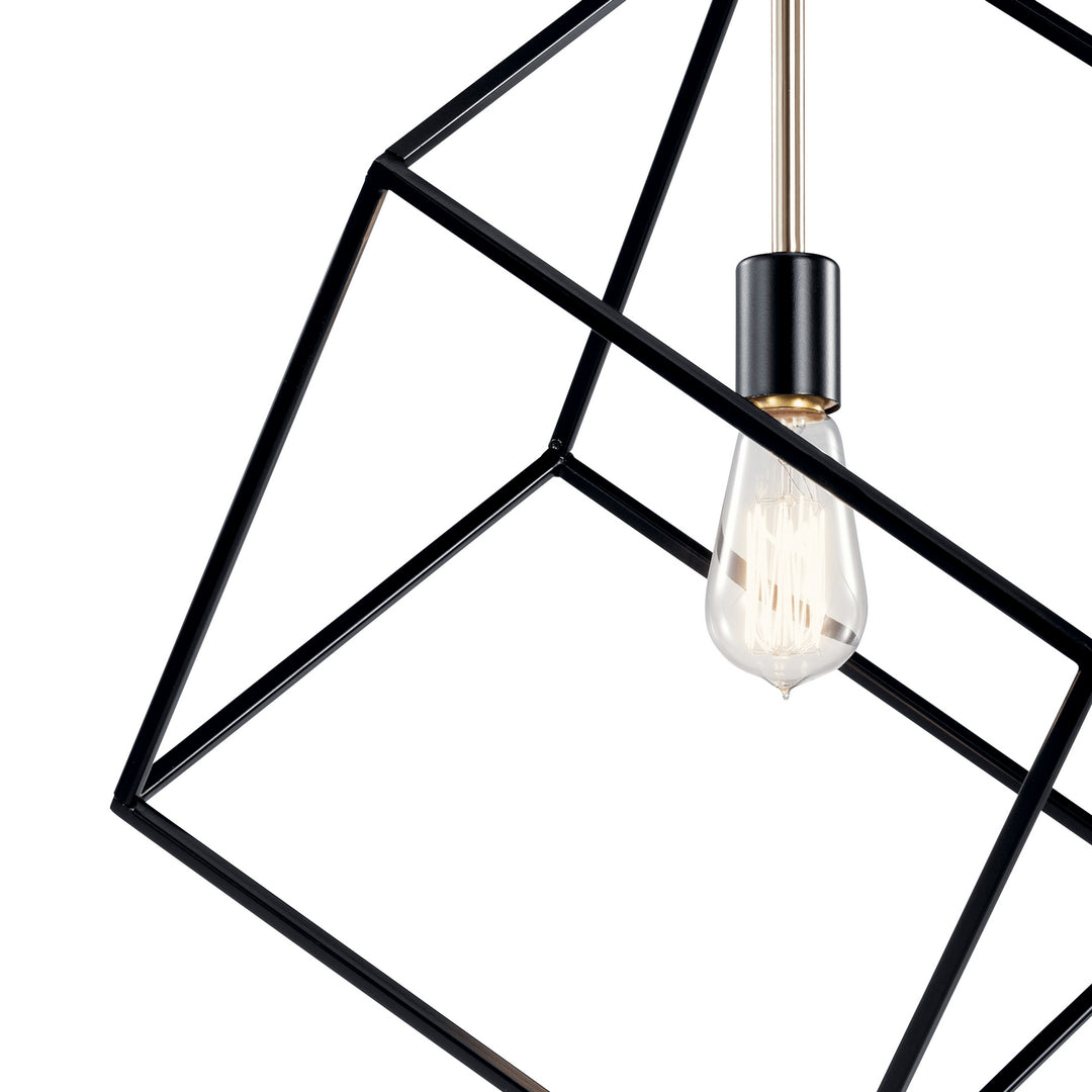 Kichler Canada - 42525BK - One Light Pendant - Cartone - Black