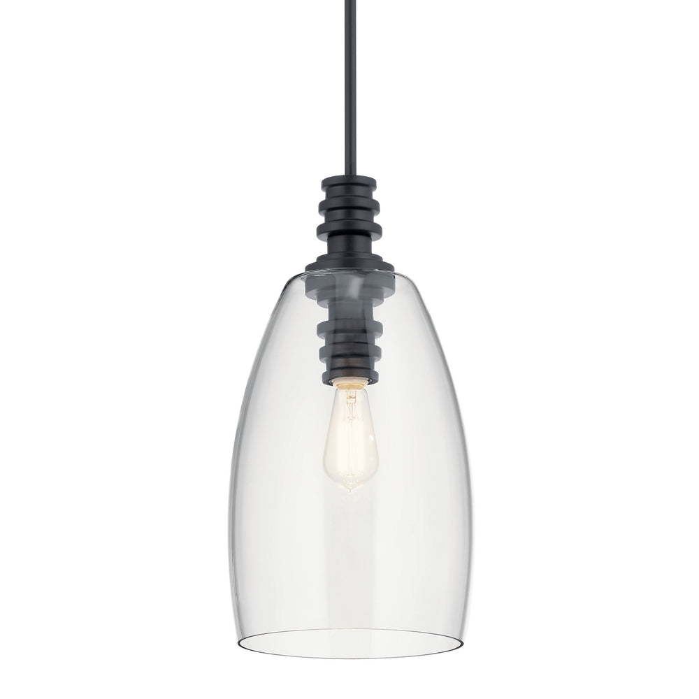 Kichler Canada - 43090BK - One Light Pendant - Lakum - Black