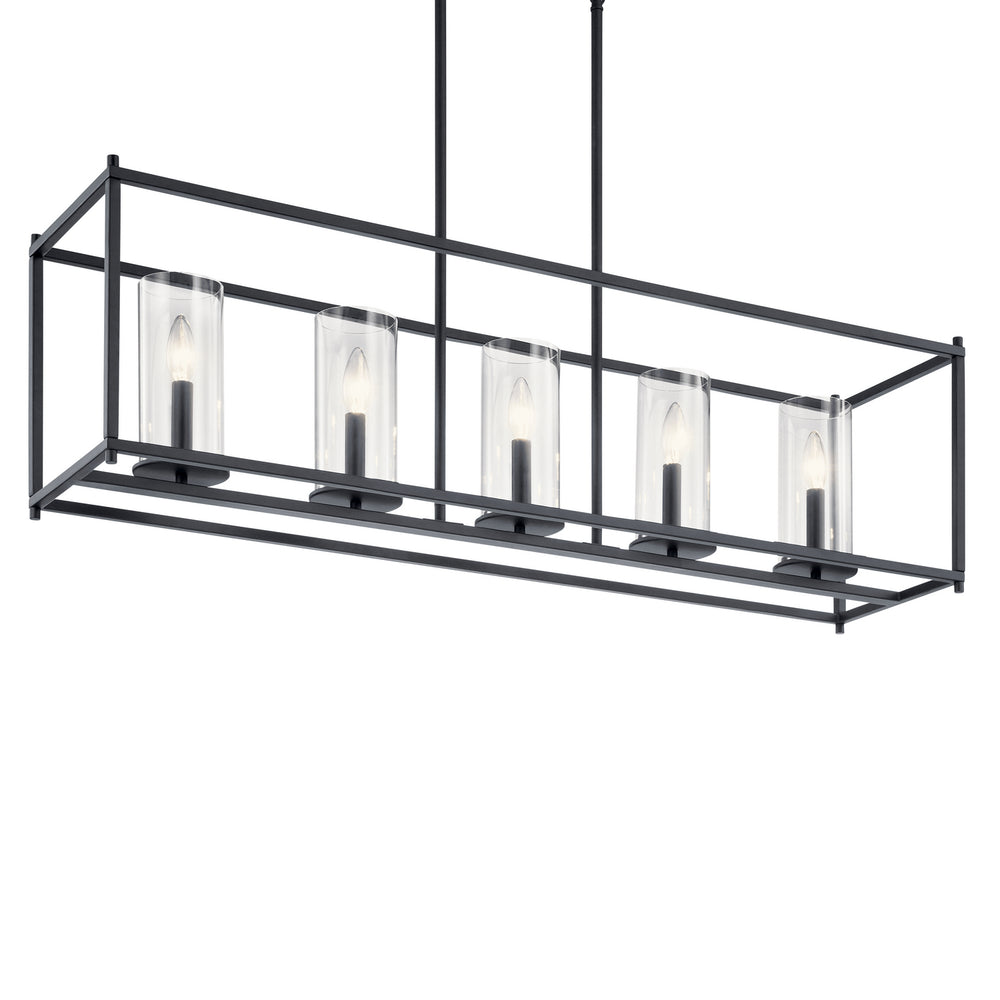 Kichler Canada - 43995BK - Five Light Linear Chandelier - Crosby - Black