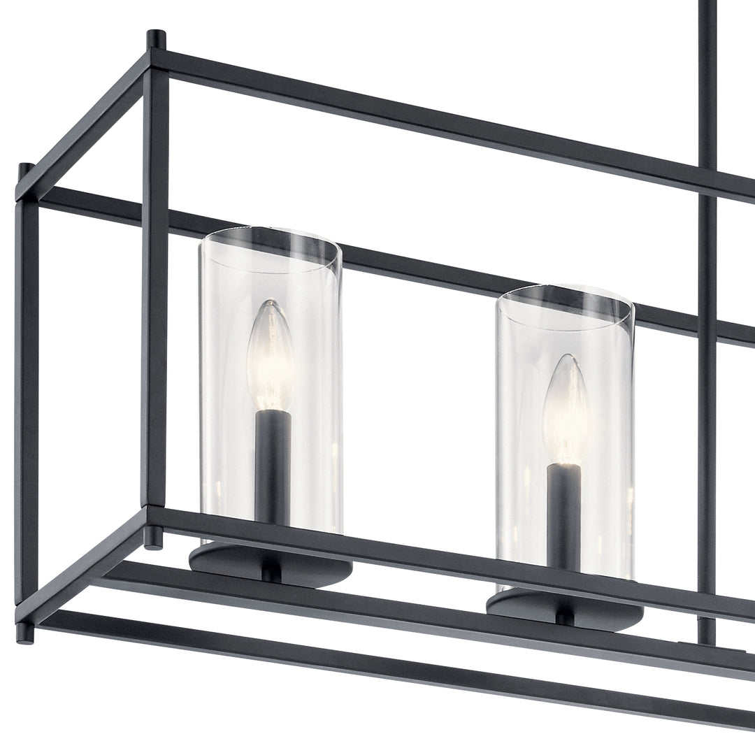 Kichler Canada - 43995BK - Five Light Linear Chandelier - Crosby - Black