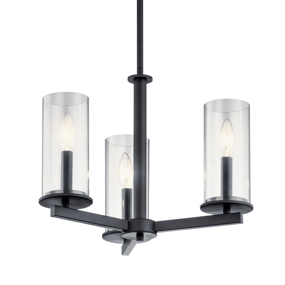 Kichler Canada - 43997BK - Three Light Chandelier/Semi Flush - Crosby - Black
