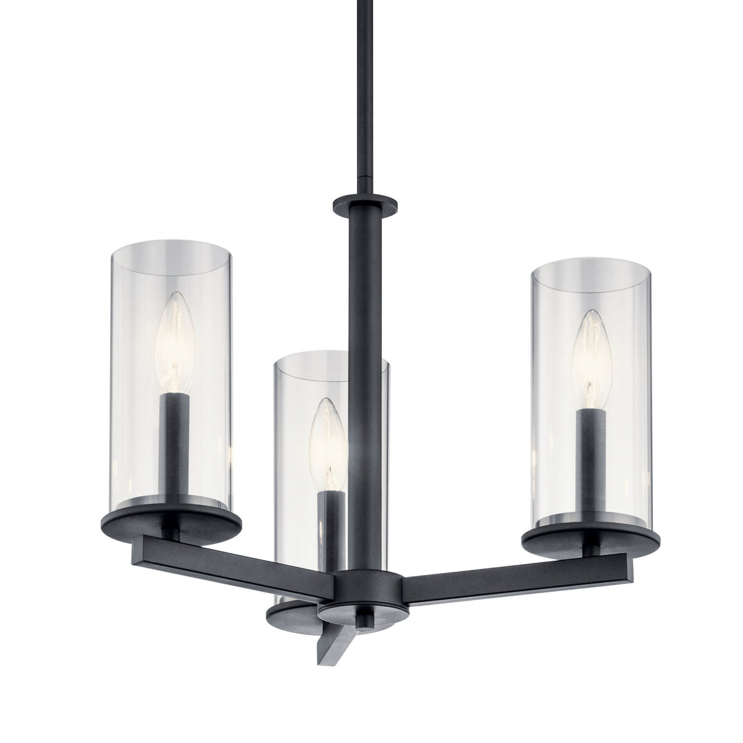Kichler Canada - 43997BK - Three Light Chandelier/Semi Flush - Crosby - Black