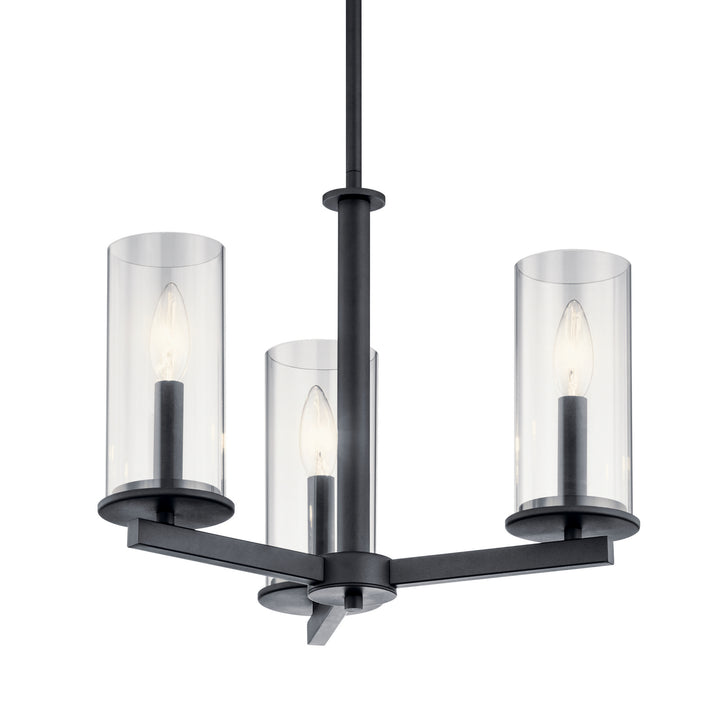 Kichler Canada - 43997BK - Three Light Chandelier/Semi Flush - Crosby - Black