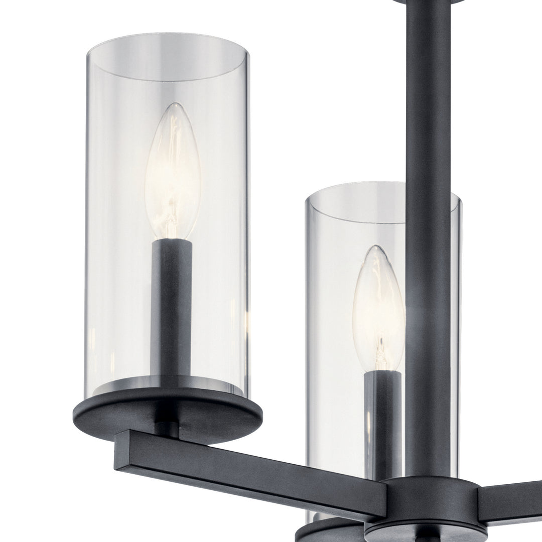 Kichler Canada - 43997BK - Three Light Chandelier/Semi Flush - Crosby - Black