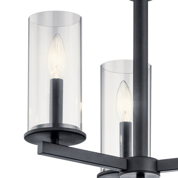 Kichler Canada - 43997BK - Three Light Chandelier/Semi Flush - Crosby - Black
