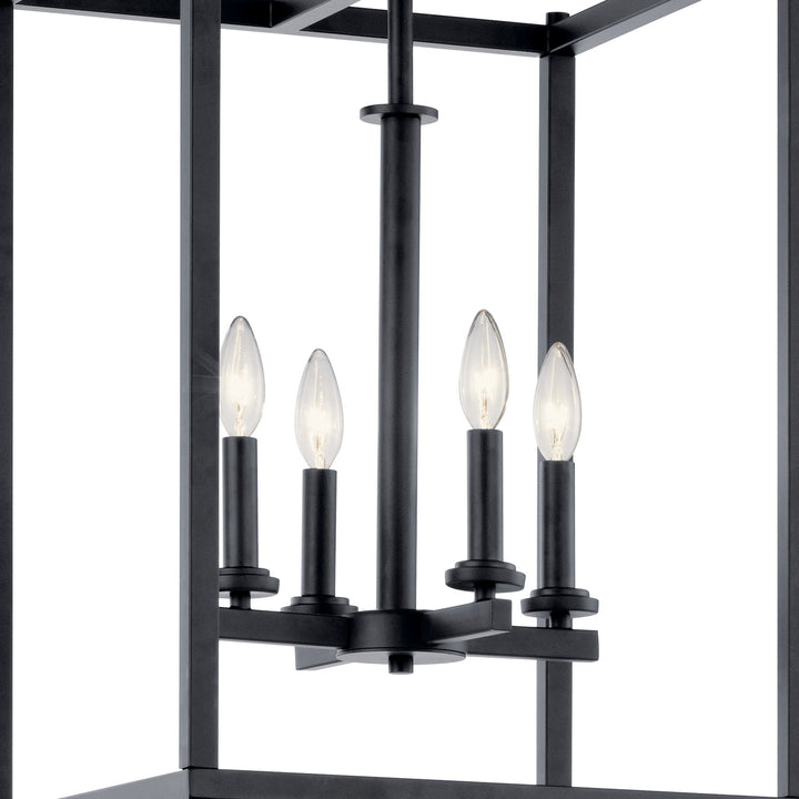 Kichler Canada - 43998BK - Four Light Foyer Pendant - Crosby - Black