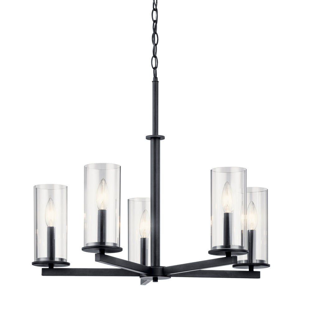 Kichler Canada - 43999BK - Five Light Chandelier - Crosby - Black