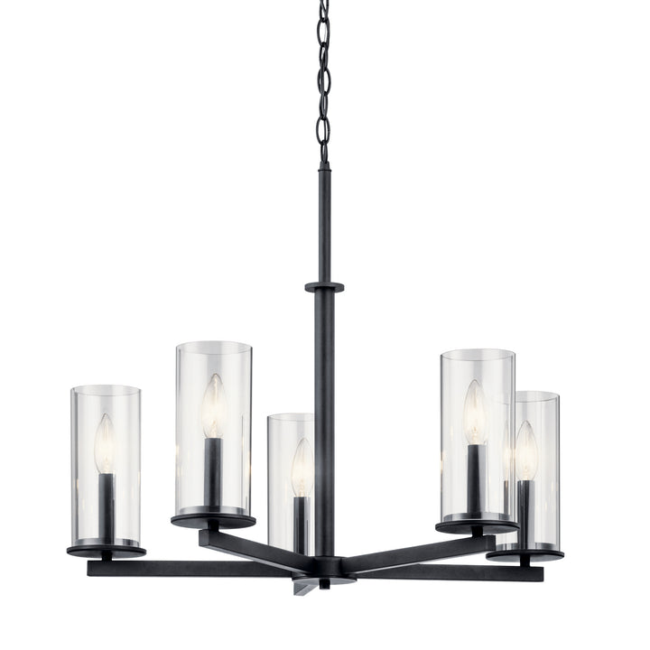 Kichler Canada - 43999BK - Five Light Chandelier - Crosby - Black
