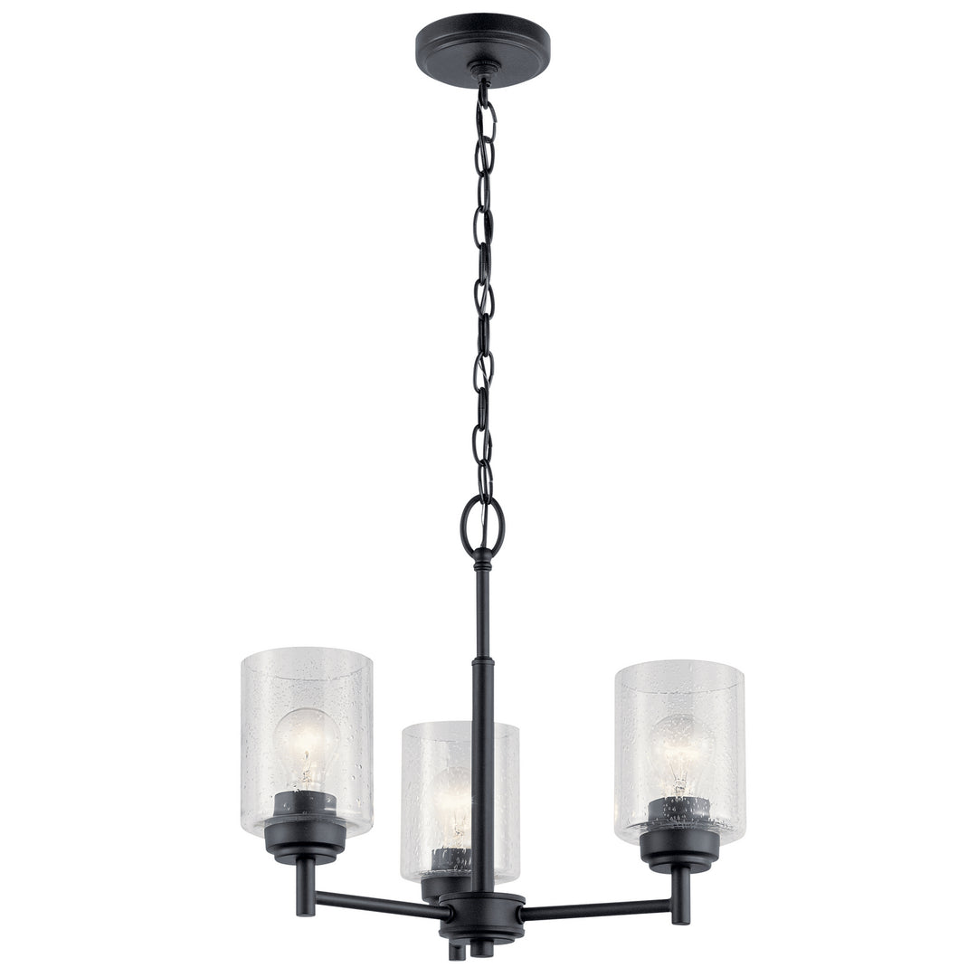 Kichler Canada - 44029BK - Three Light Mini Chandelier - Winslow - Black