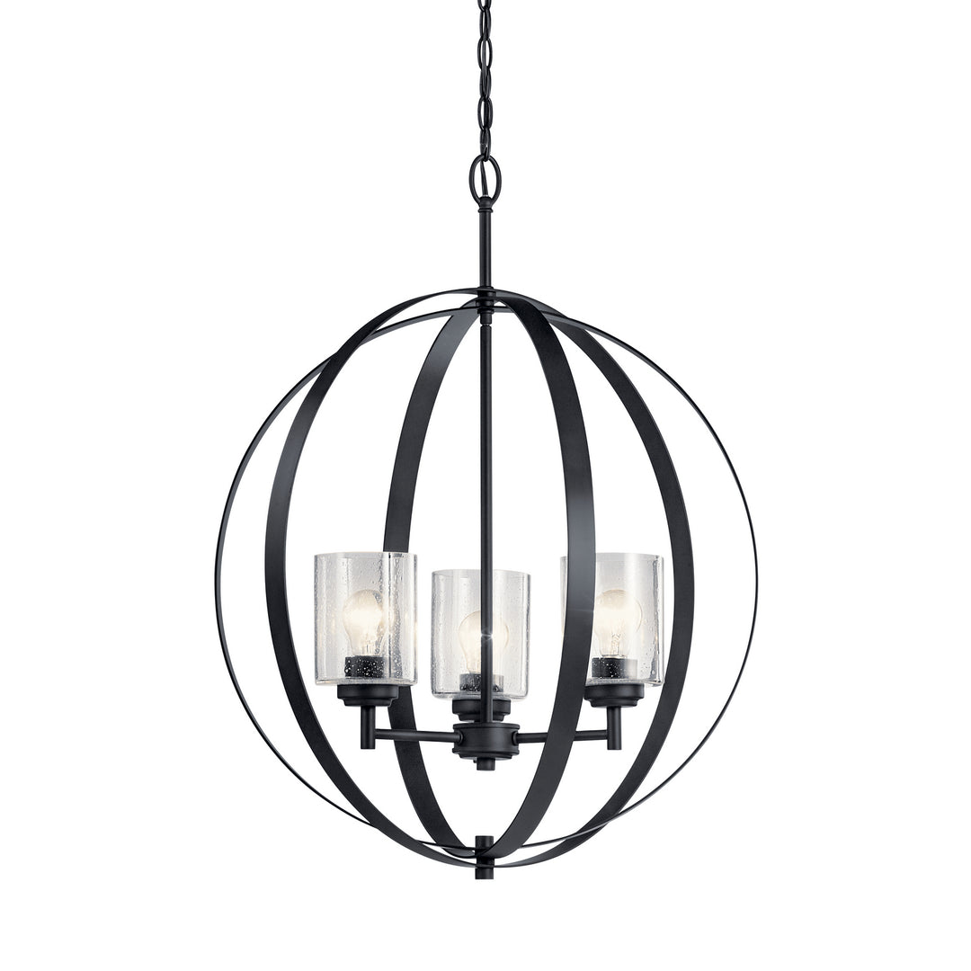 Kichler Canada - 44034BK - Three Light Chandelier - Winslow - Black