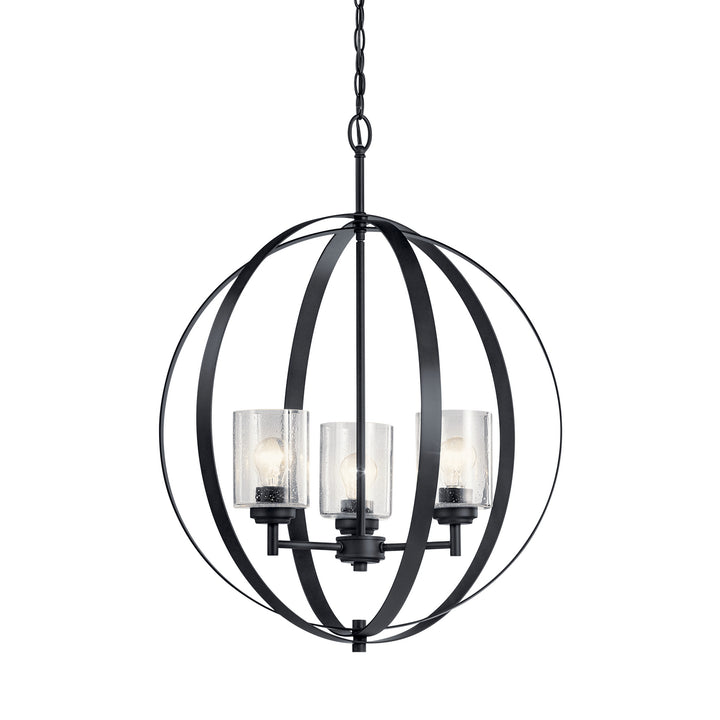 Kichler Canada - 44034BK - Three Light Chandelier - Winslow - Black