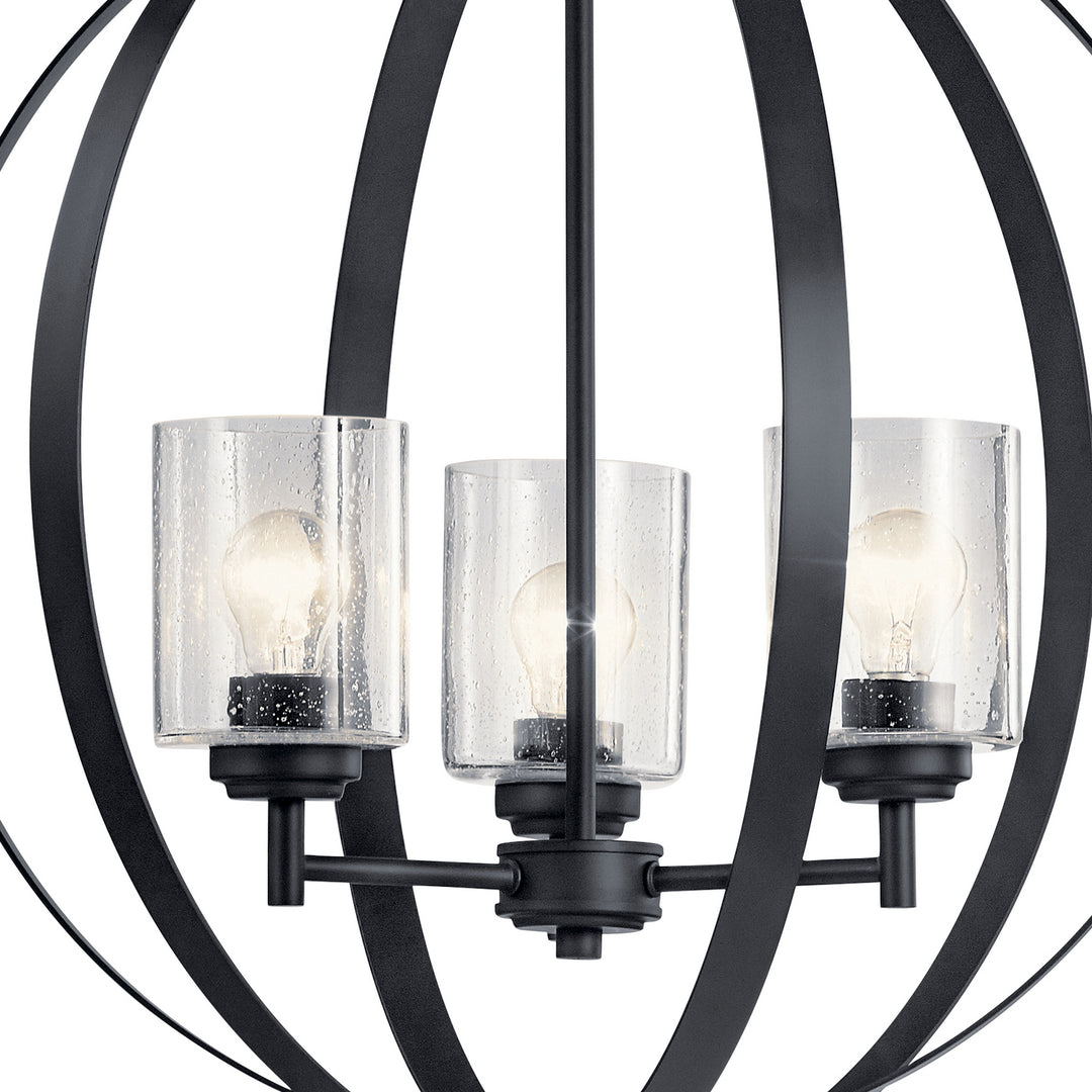 Kichler Canada - 44034BK - Three Light Chandelier - Winslow - Black