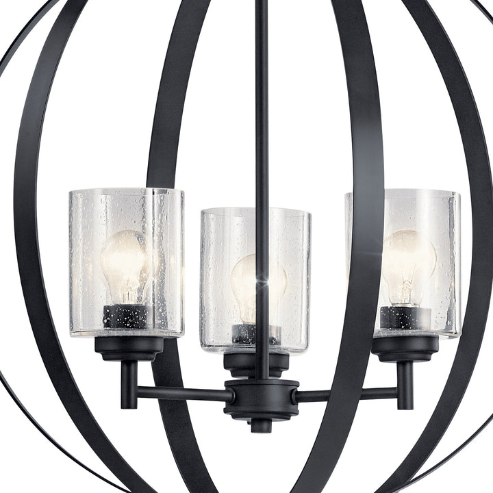Kichler Canada - 44034BK - Three Light Chandelier - Winslow - Black