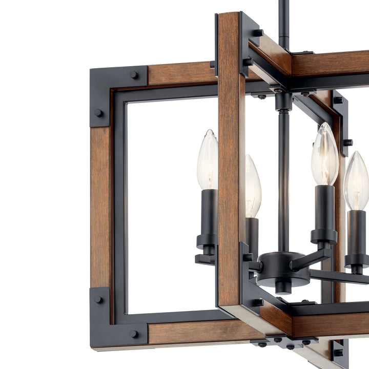 Kichler Canada - 44046AUB - Four Light Chandelier/Semi Flush Mount - Marimount - Auburn Stained Finish