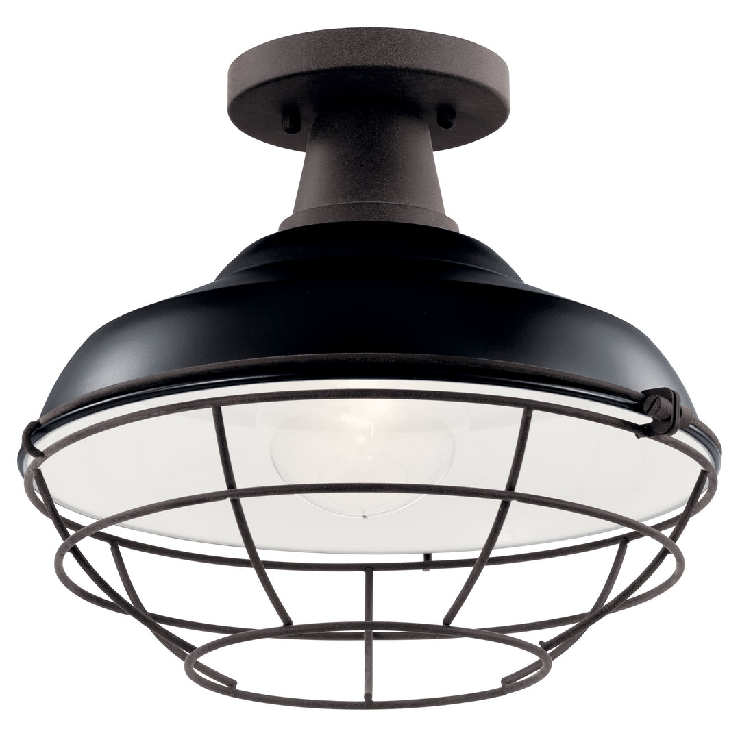 Kichler Canada - 49992BK - One Light Outdoor Pendant/Semi Flush - Pier - Black