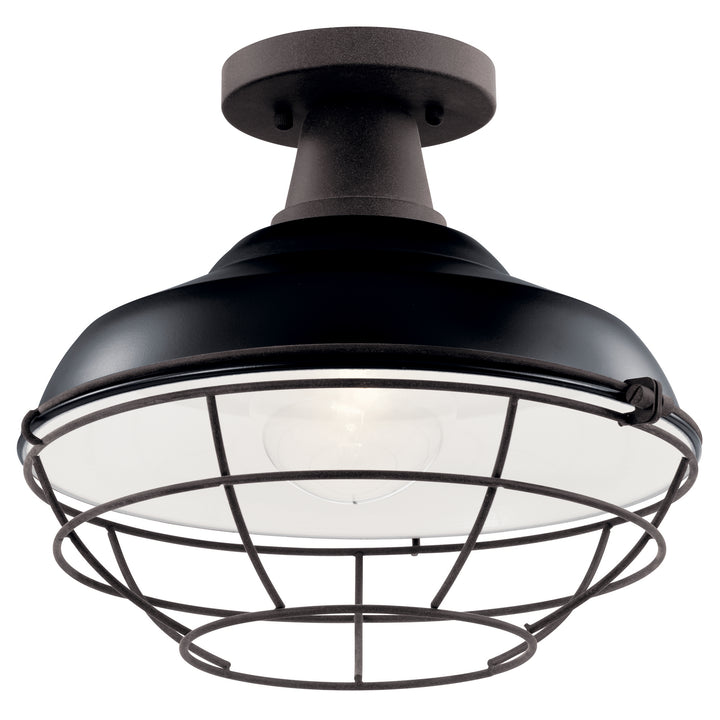 Kichler Canada - 49992BK - One Light Outdoor Pendant/Semi Flush - Pier - Black