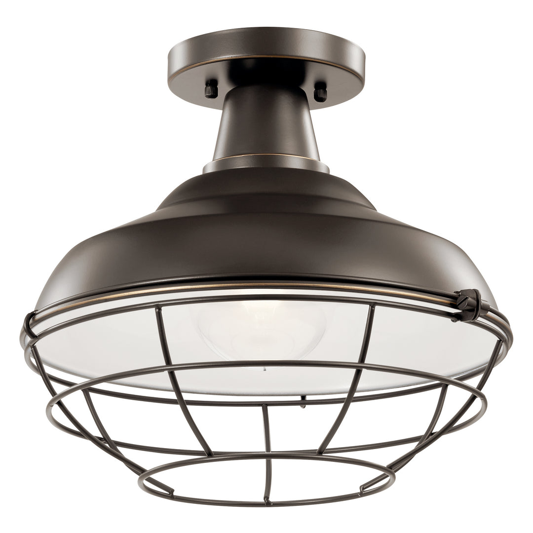 Kichler Canada - 49992OZ - One Light Outdoor Pendant/Semi Flush - Pier - Olde Bronze