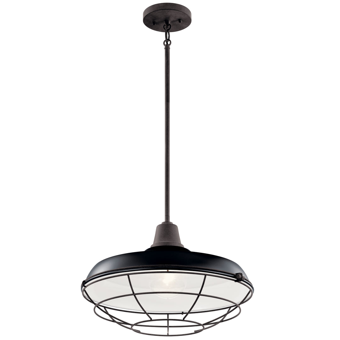 Kichler Canada - 49993BK - One Light Outdoor Pendant/Semi Flush - Pier - Black