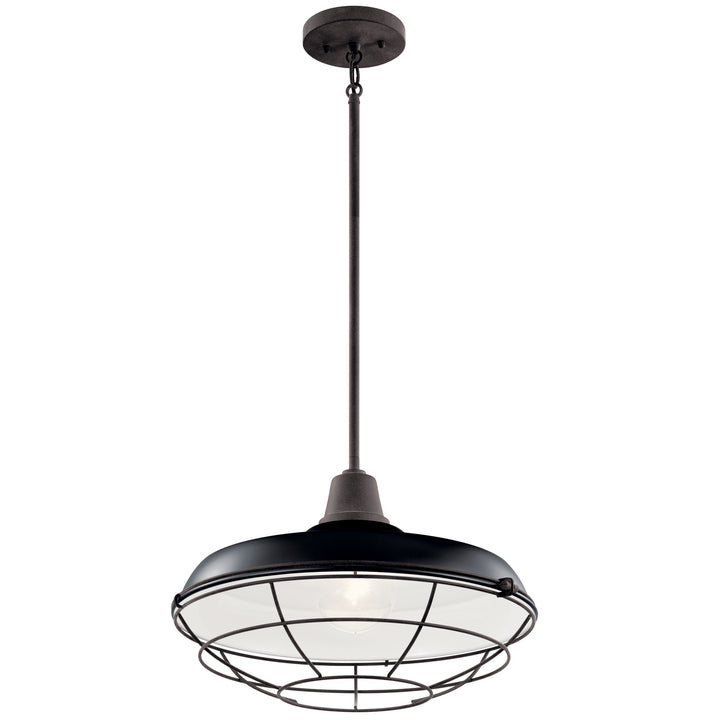Kichler Canada - 49993BK - One Light Outdoor Pendant/Semi Flush - Pier - Black