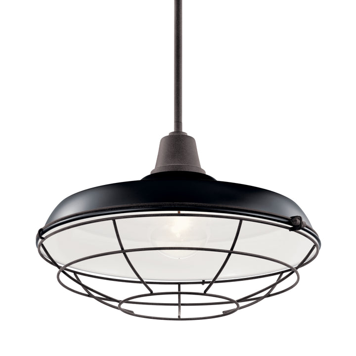 Kichler Canada - 49993BK - One Light Outdoor Pendant/Semi Flush - Pier - Black