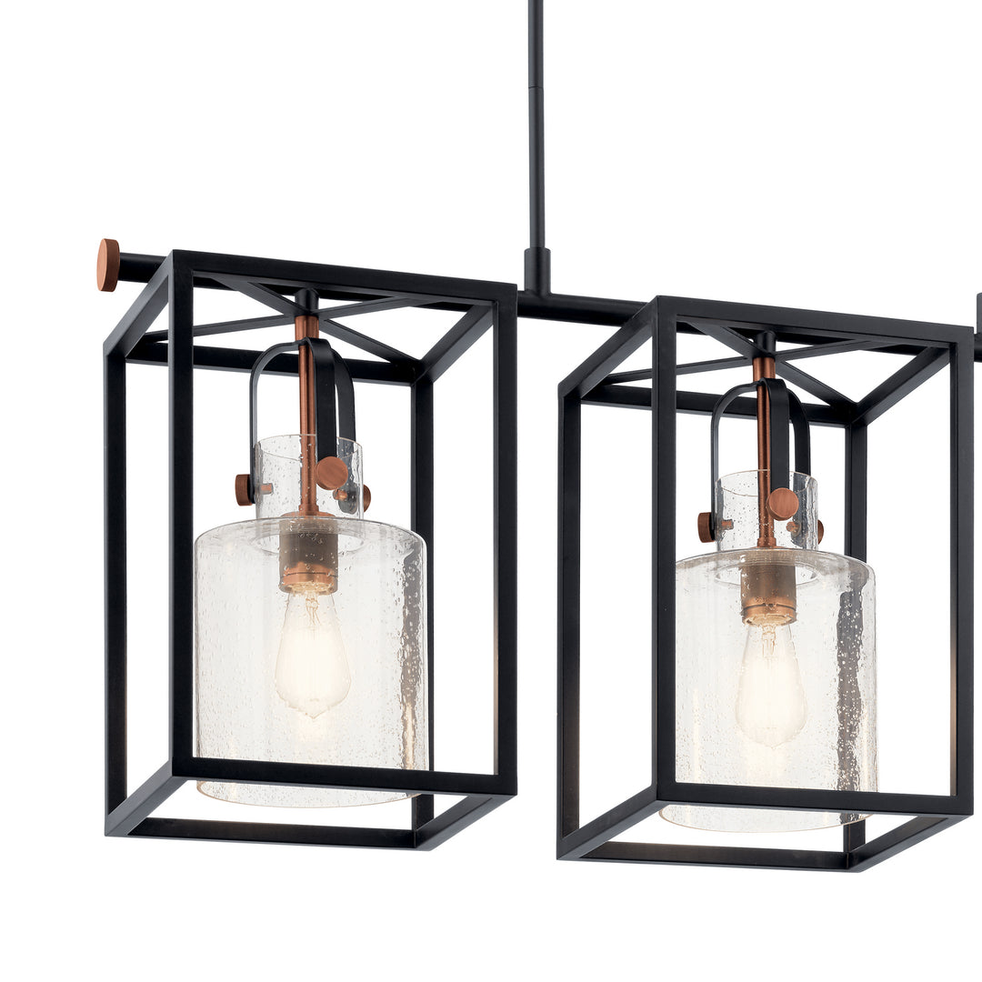 Kichler Canada - 52033BK - Three Light Linear Chandelier - Kitner - Black
