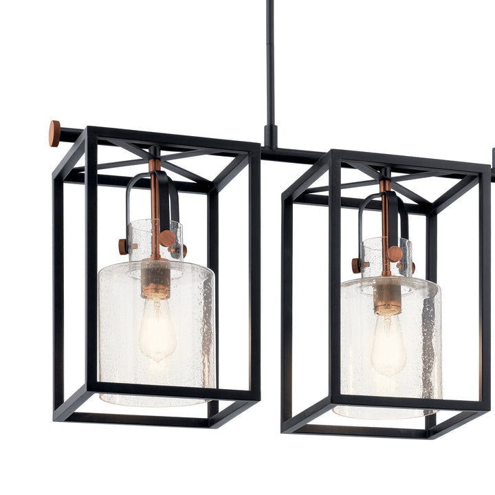 Kichler Canada - 52033BK - Three Light Linear Chandelier - Kitner - Black