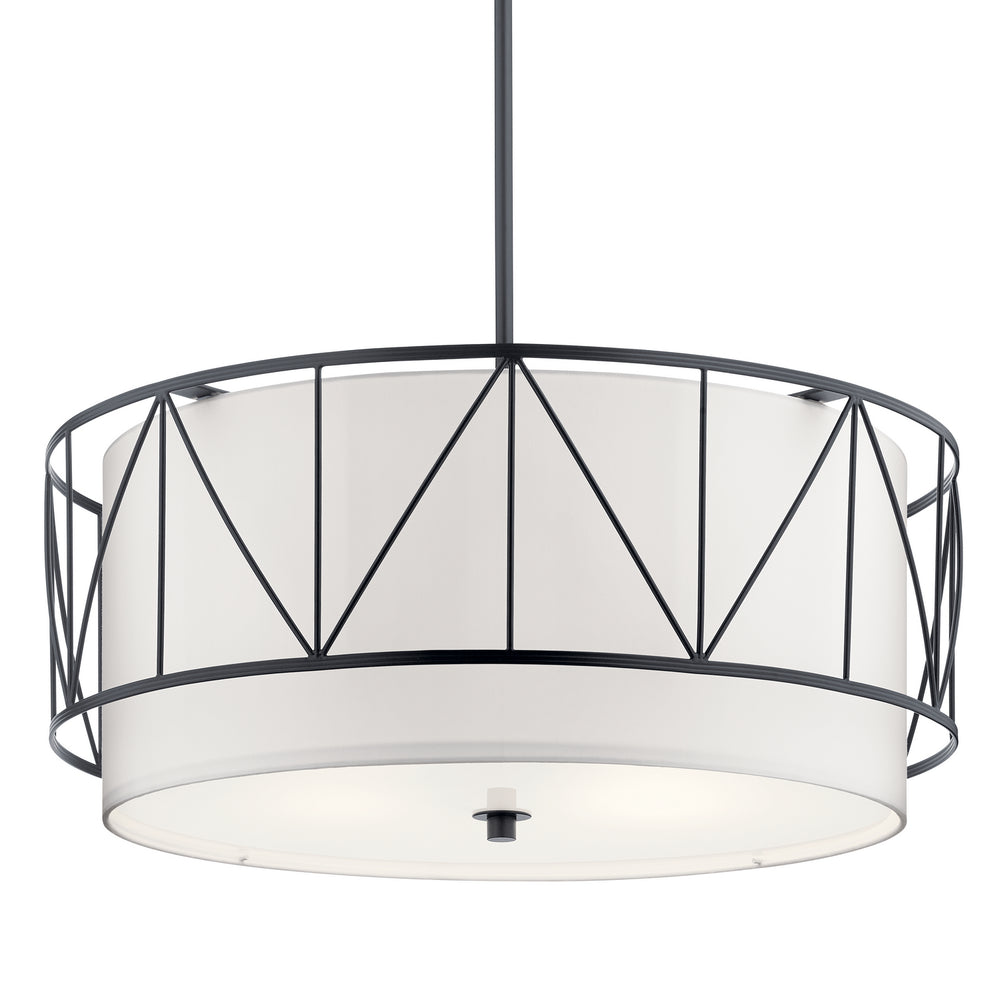 Kichler Canada - 52072BK - Four Light Pendant - Birkleigh - Black