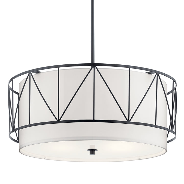 Kichler Canada - 52072BK - Four Light Pendant - Birkleigh - Black