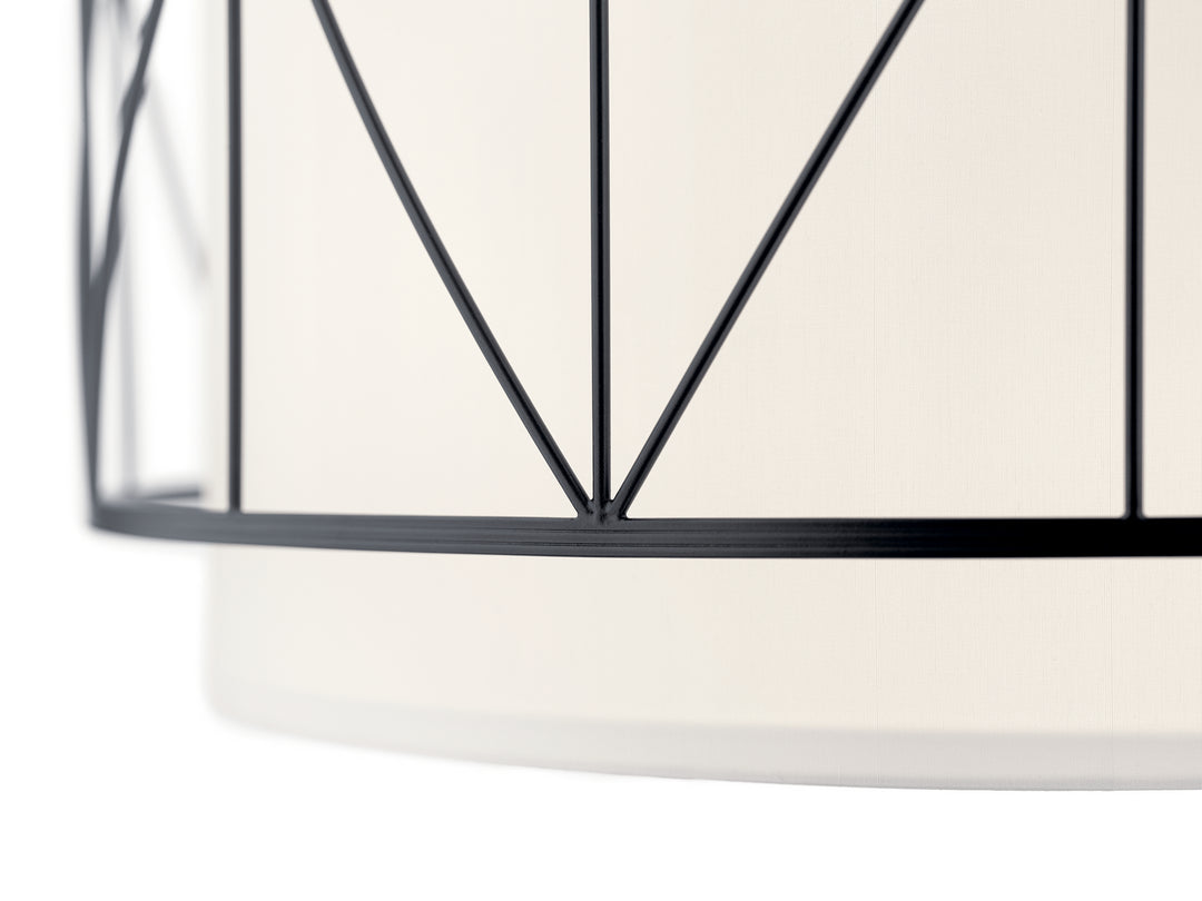 Kichler Canada - 52072BK - Four Light Pendant - Birkleigh - Black