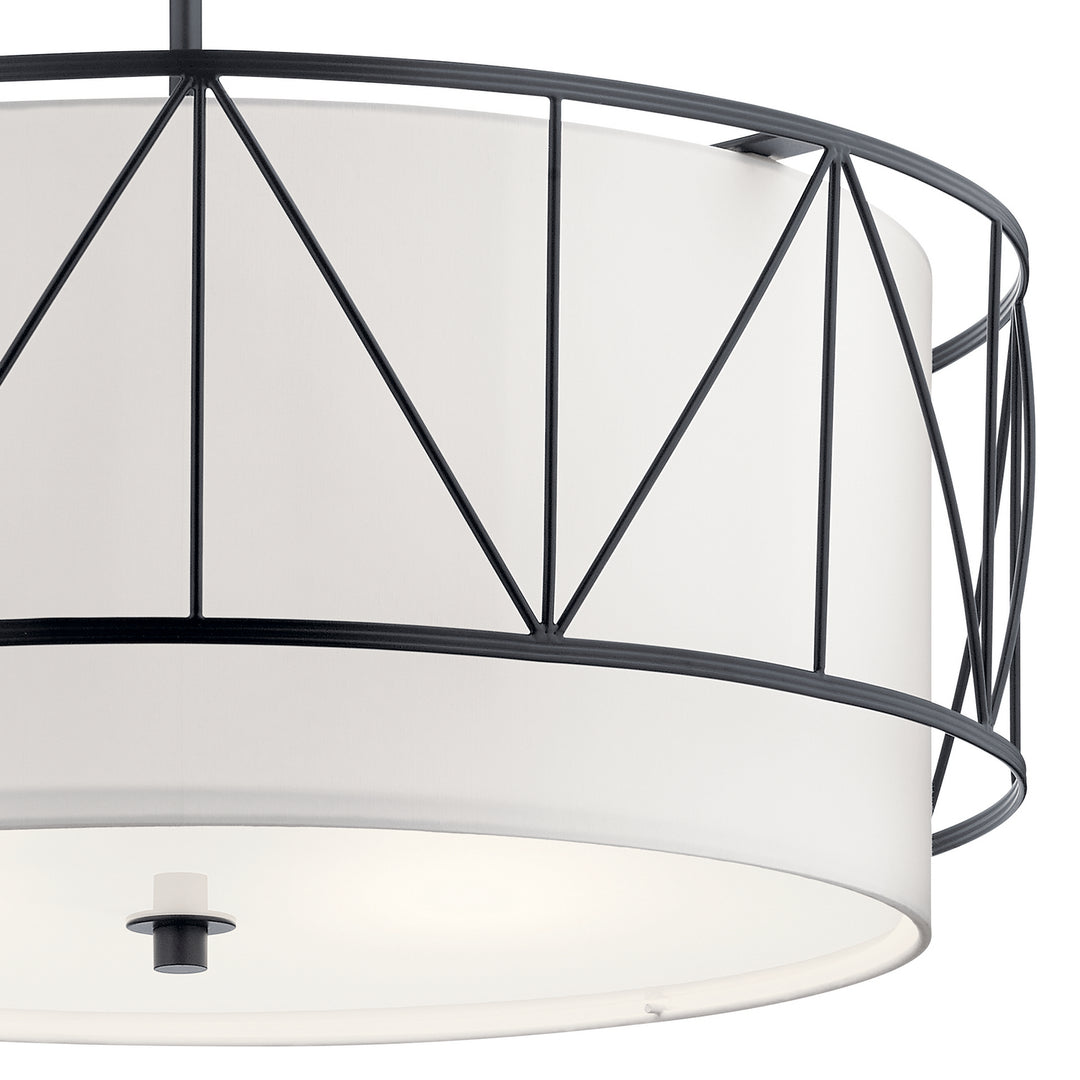 Kichler Canada - 52072BK - Four Light Pendant - Birkleigh - Black