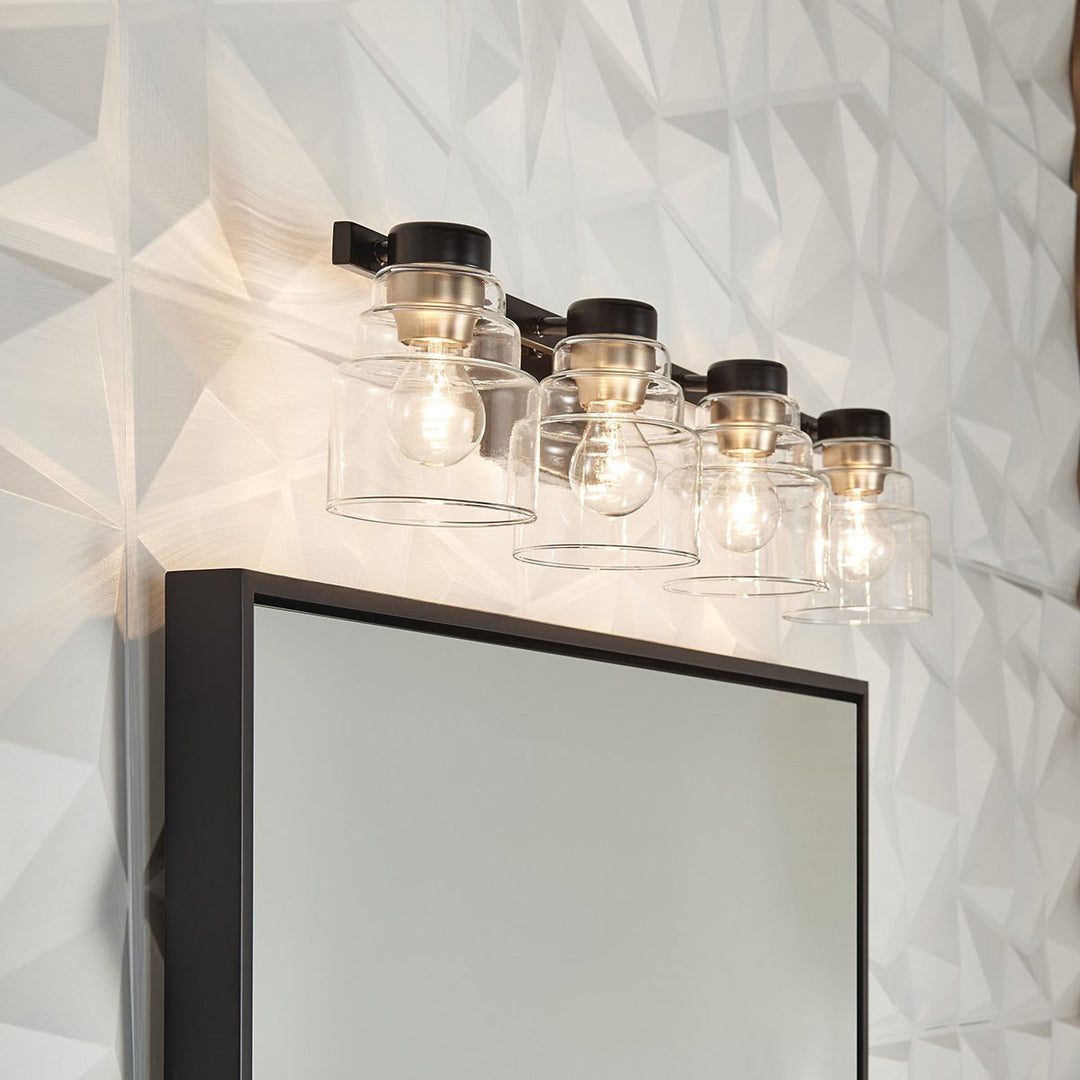 Kichler Canada - 55013BK - Four Light Bath - Vionnet - Black