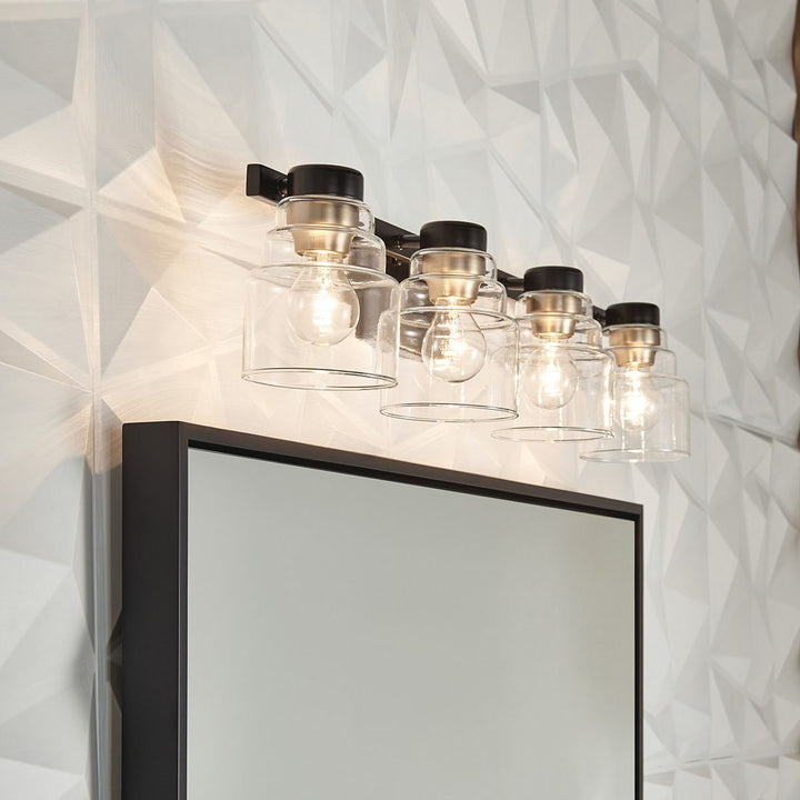 Kichler Canada - 55013BK - Four Light Bath - Vionnet - Black