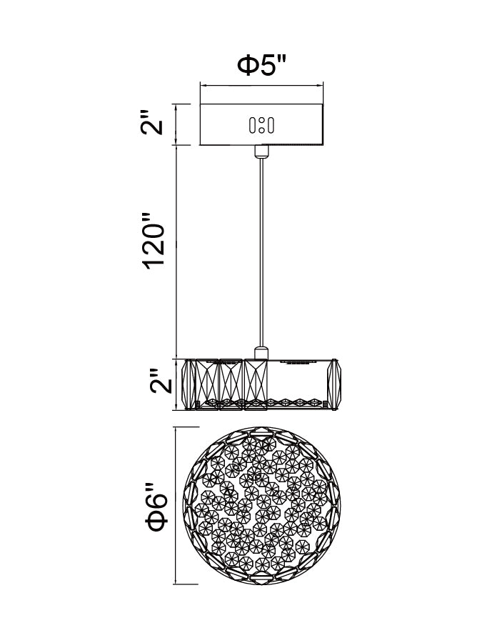 CWI Lighting Canada - 5626P6-1-601 - LED Mini Pendant - Milan - Chrome