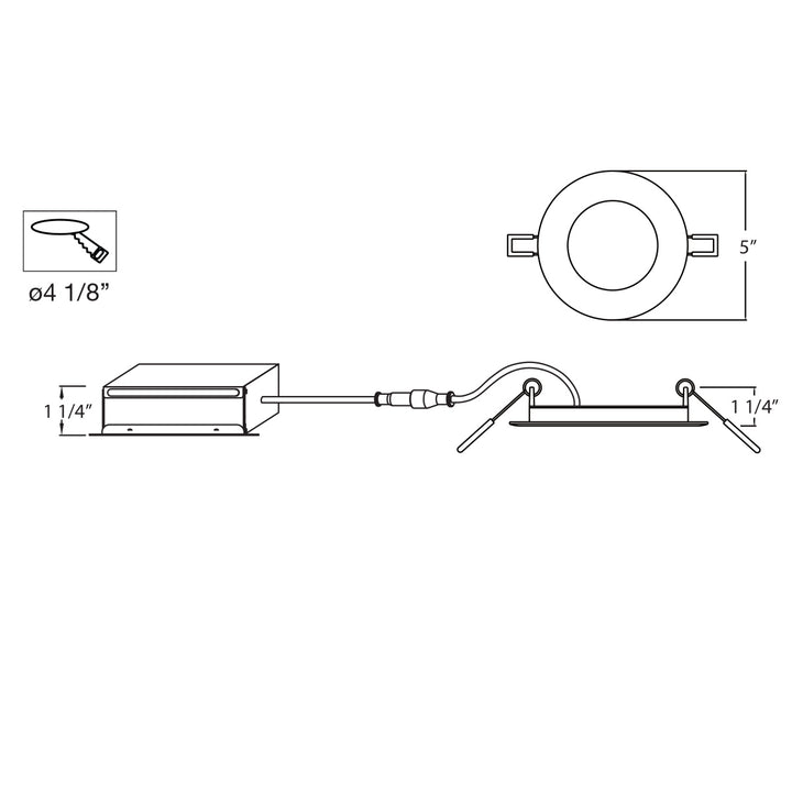 Eurofase Canada - 28987-017 - LED SLIM REC,4IN,9W,RND,WHT - LED SLIM - White