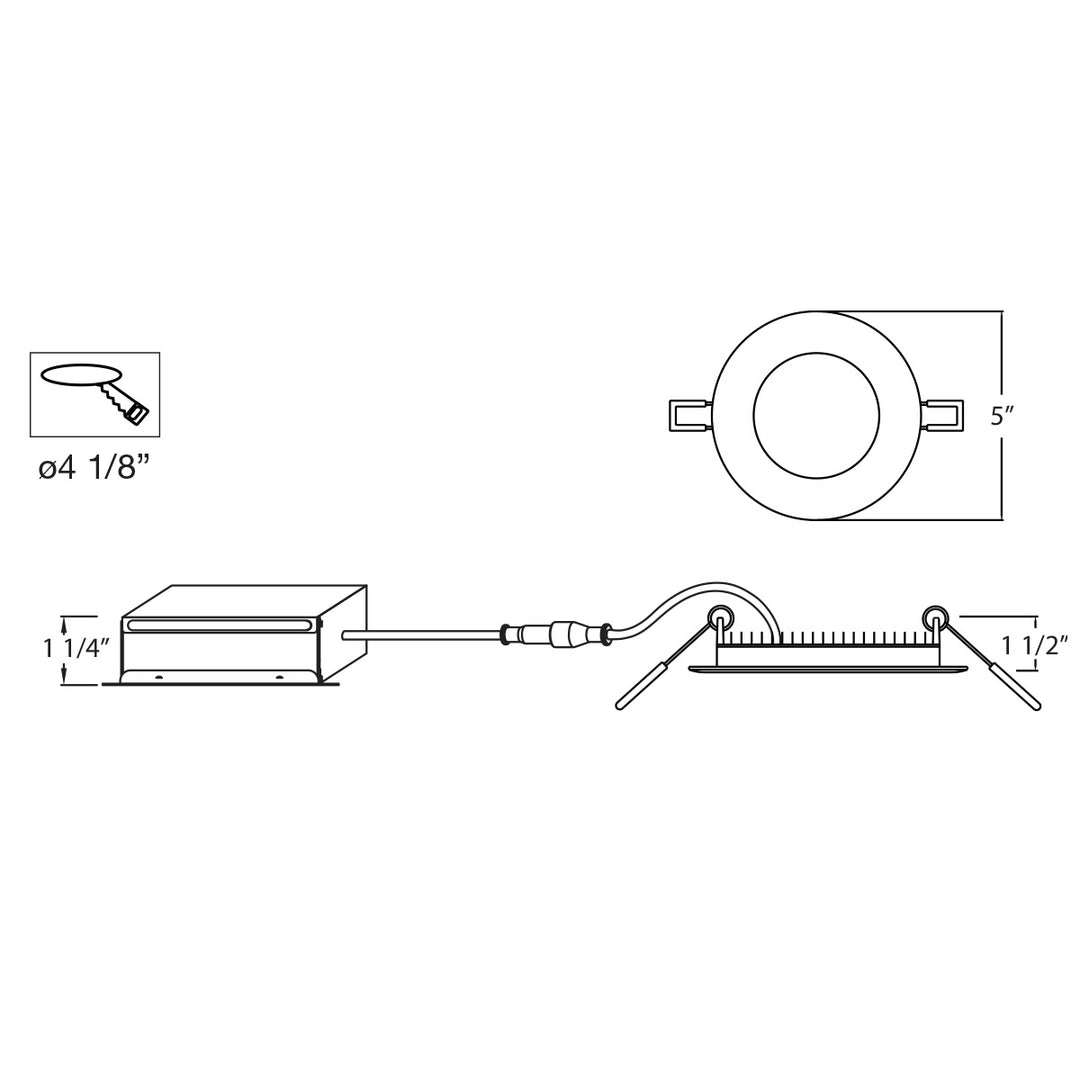 Eurofase Canada - 28988-014 - LED SLIM REC,4IN,12W,RD,WHT - LED SLIM - White