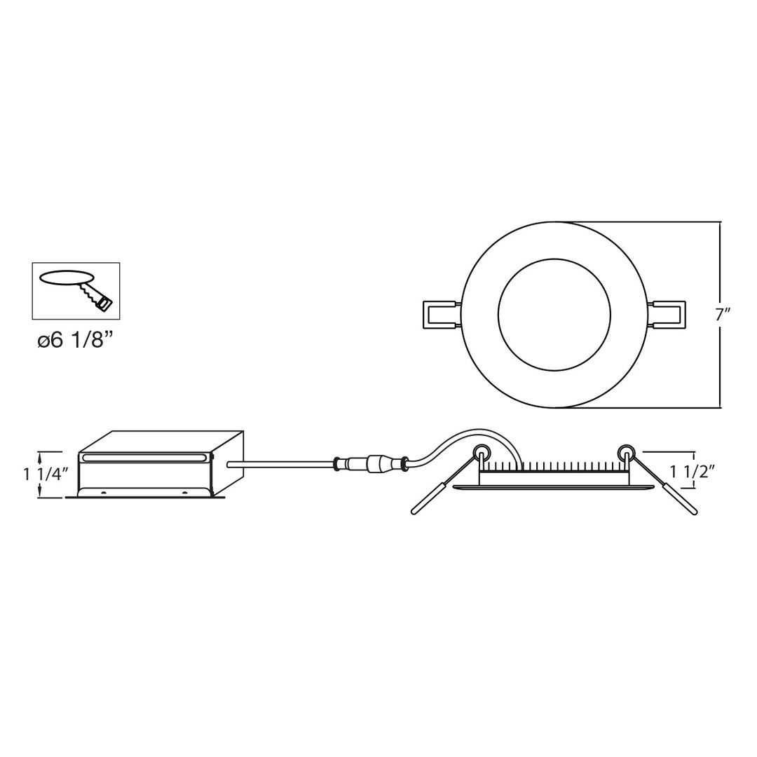 Eurofase Canada - 28990-024 - LED SLIM REC,6IN,15W,RND,BN - LED SLIM - Brushed Nickel