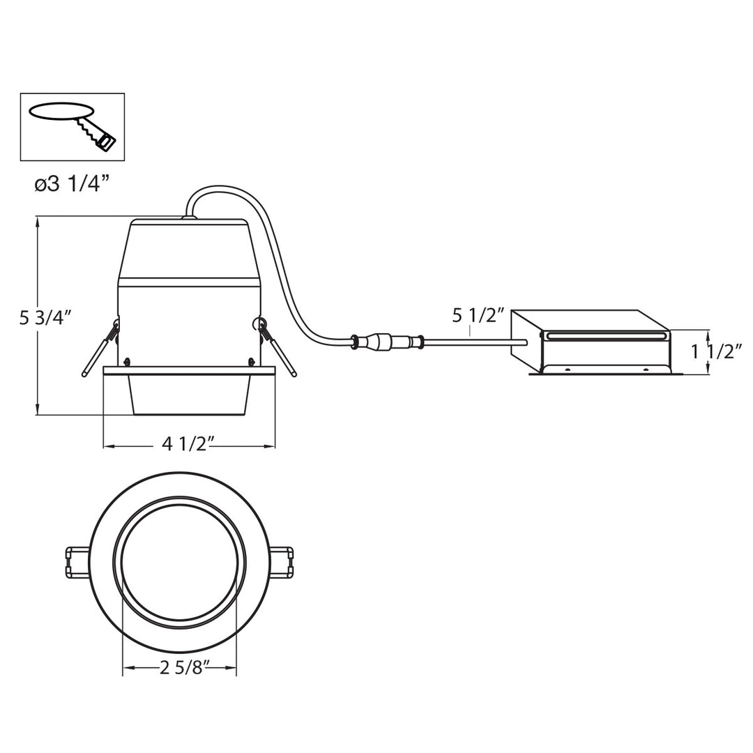 Eurofase Canada - 31228-57 - LED REC,3 1/4IN,SHW,10W,3K,WHT - White
