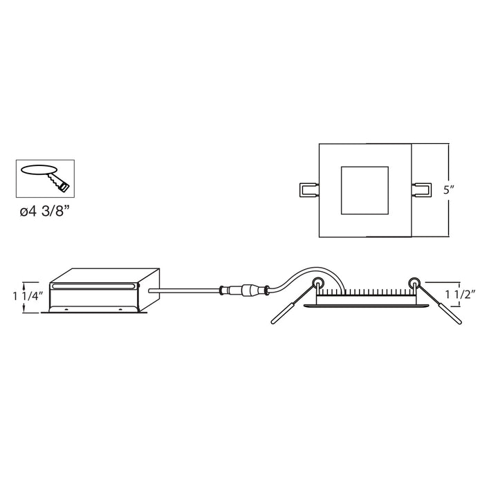 Eurofase Canada - 31488-037 - LED SLIM REC,4IN,12W,SQ,BN - Brushed Nickel
