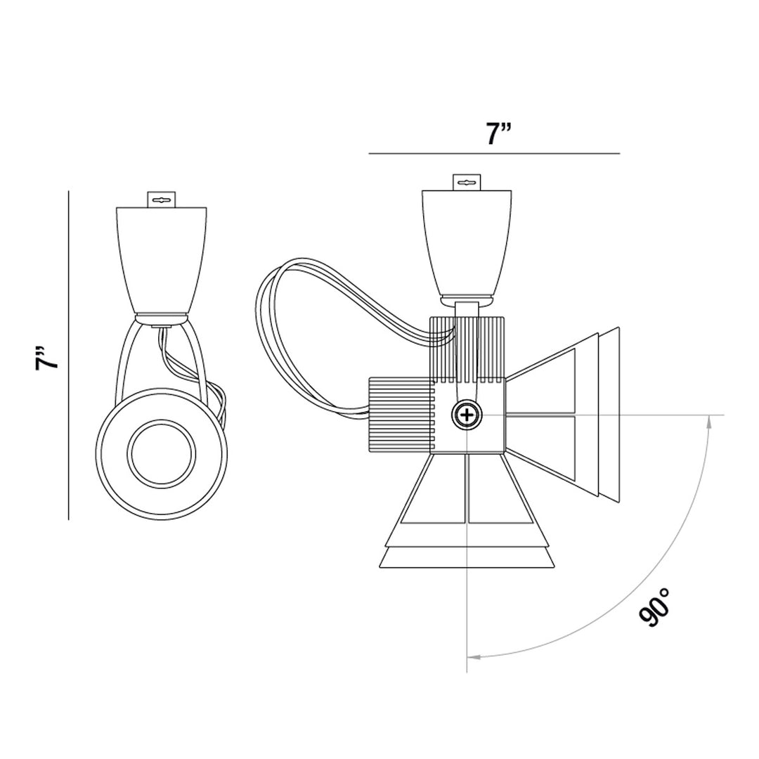 Eurofase Canada - 33218-34 - VORTEX,TRACKHEAD,LED,1LT,6W,SN - VORTEX - Satin Nickel
