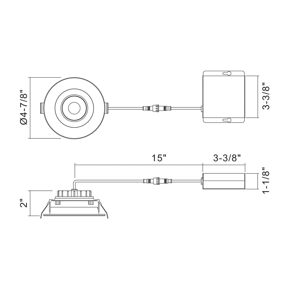 Eurofase Canada - 34896-40-01 - LED REC,4IN,GIMBAL,11W,40K,BLK - 34896-40 - Black