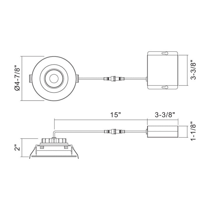 Eurofase Canada - 34896-40-01 - LED REC,4IN,GIMBAL,11W,40K,BLK - 34896-40 - Black