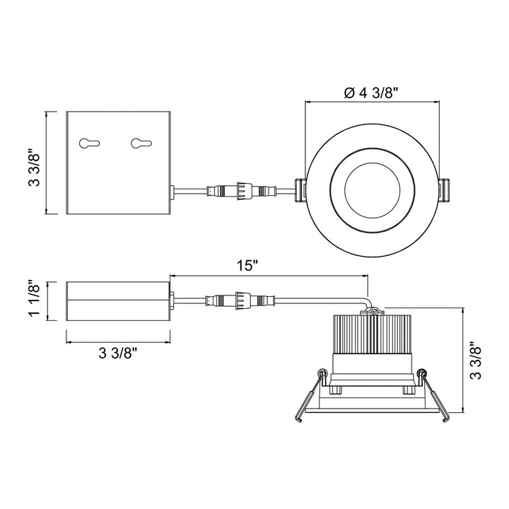 Eurofase Canada - 34897-30-02 - LED REC,3.5IN,RGSS,12W,30K,WHT - 34897-30 - White