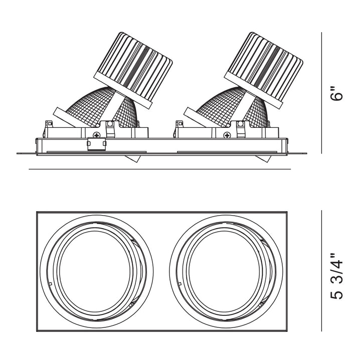 Eurofase Canada - 35356-30-02 - Two Light Gimbal - Amigo - White