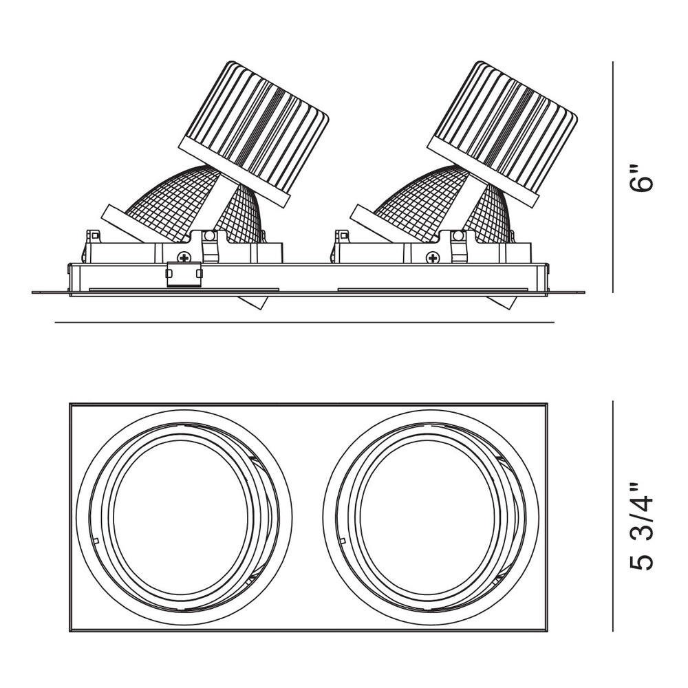 Eurofase Canada - 35356-35-01 - Two Light Gimbal - Amigo - Black